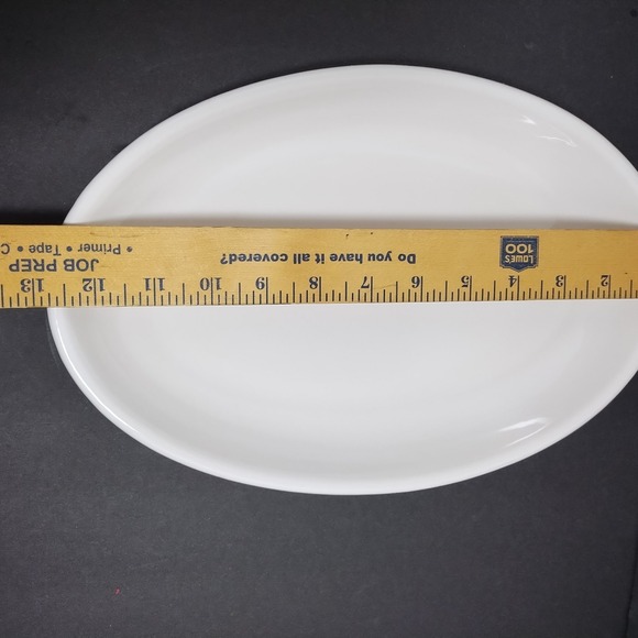 Opificio Etico Oval Ceramic Serving Platter 12.5 X 8 In White Made In Italy - Picture 8 of 10